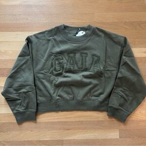 Gap x Cult Gaia Logo Olive Crewneck